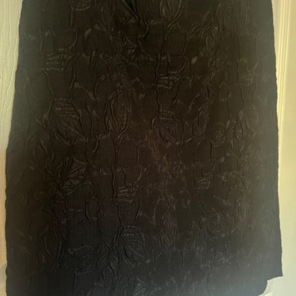 AnneKlein two-piece black skirt suit, intricately patterned within, Sz6, NWT - Picture 8 of 8